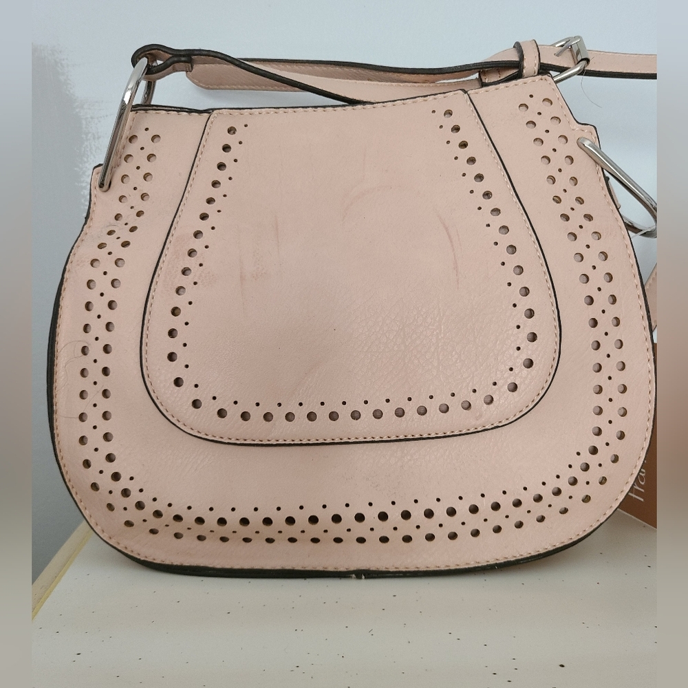 Franco Sarto Pink Perforated Shoulder Bag